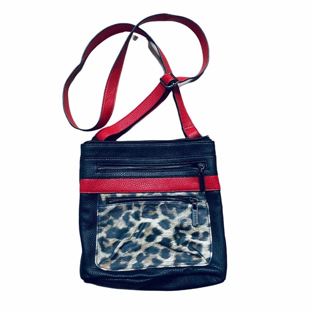 Nicole-miller Women's Black and Red Bag